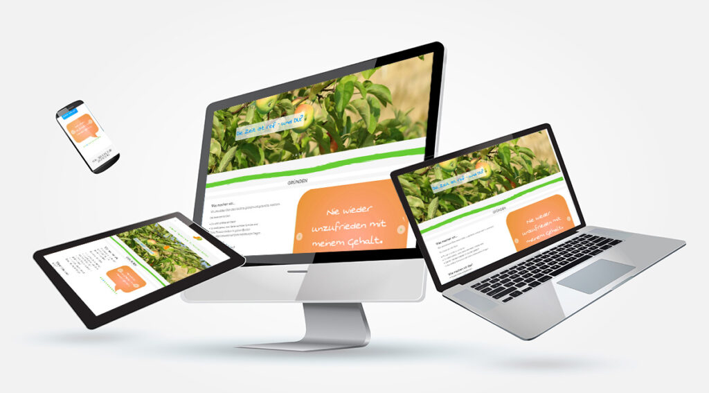 Mockup der Website zeitreif.eu